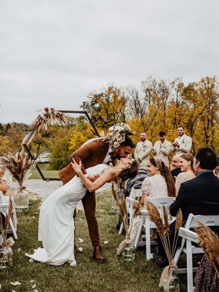 Winnipeg Wedding Photographer - Couple kissing after saying I do